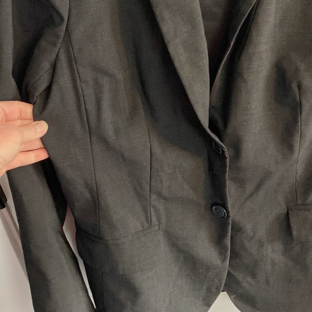 J Crew Charcoal Blazer EUC Size 8 Tall Bi Stretch - Picture 5 of 11